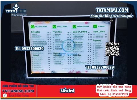 Bảng menu led cần cắm điện hay dùng pin