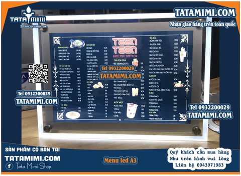Menu có LED cho quán cà phê - Thắp sáng không gian và thu hút khách hàng