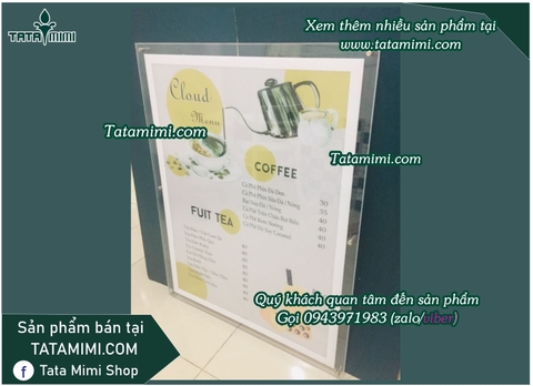 Led kết hợp mica tạo thành menu led