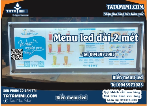 Menu LED Đỏ - Sự Lựa Chọn Hoàn Hảo Cho Mọi Không Gian, Với Kích Thước A2 Hoặc A3, Viền Trắng