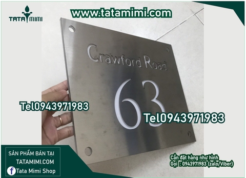 Địa chỉ nhà in khắc lên inox gắn chữ nổi