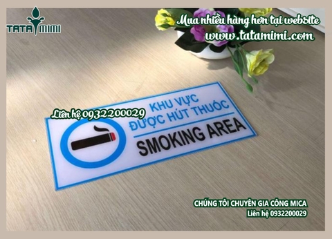 Biển no smoking bằng chất liệu mica,inox