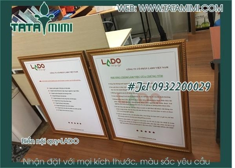 Bảng nội quy chất liệu nào nhẹ