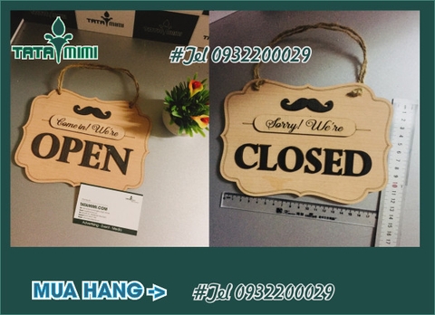 Biển Open, Biển Close để decor các Cửa hàng, quán Cà phê