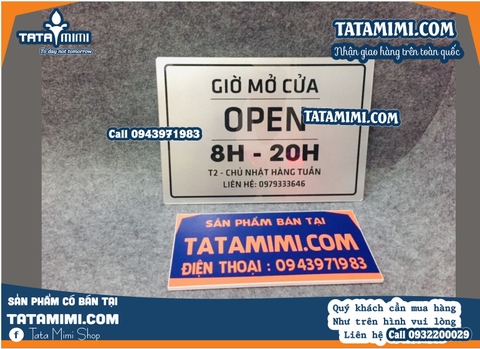 Bảng opening time kèm dây xích