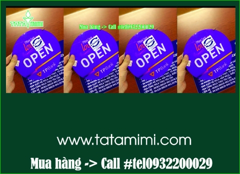 Các loại biển Open close bằng mica đủ màu in phun trực trực tiếp