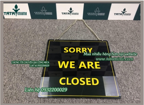 Mẫu biển Open close quá quen thuộc tại các cửa hàng