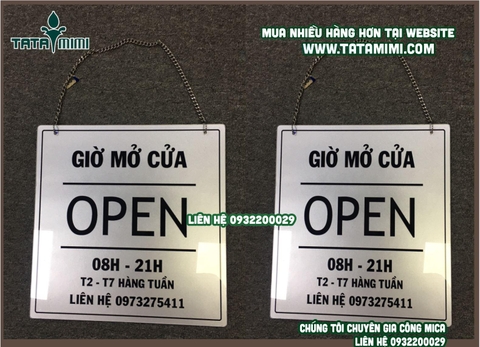 Biển đóng cửa tạm thời bằng mica