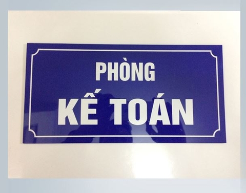 Biển hiệu phòng ban của ngân hàng