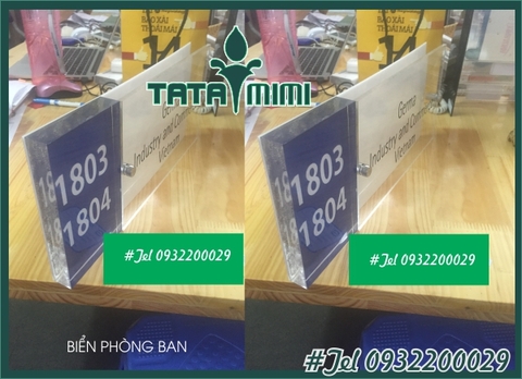Đơn vị nhận làm biển phòng ban mica