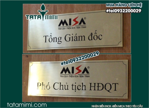 Biển phòng ban được làm từ hai chất liệu chính