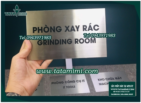 Biển phòng ban inox chữ bền vững theo thời gian