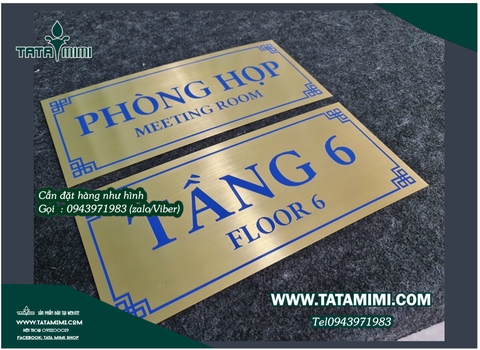 Biển phòng ban inox in UVcòn mica in decal