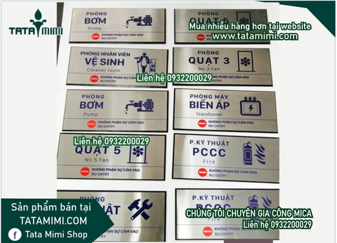 Bảng inox phòng ban in UV