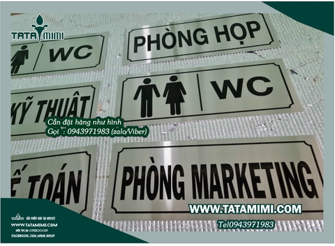 Biển phòng ban theo kích thước từ inox