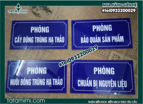 Mica làm biển phòng ban đẹp