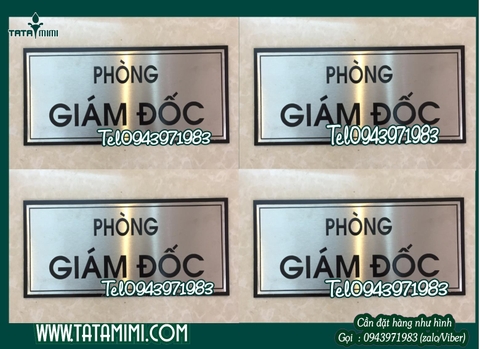 Biển phòng ban làm từ inox nội dung được in UV