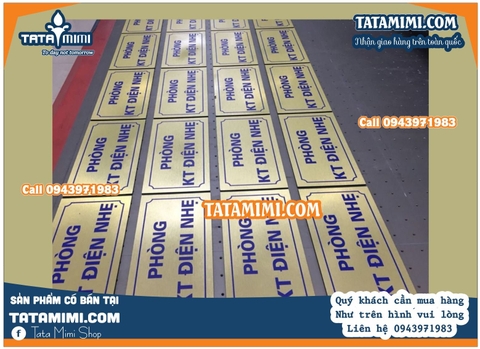 Biển tên phòng ban từ inox