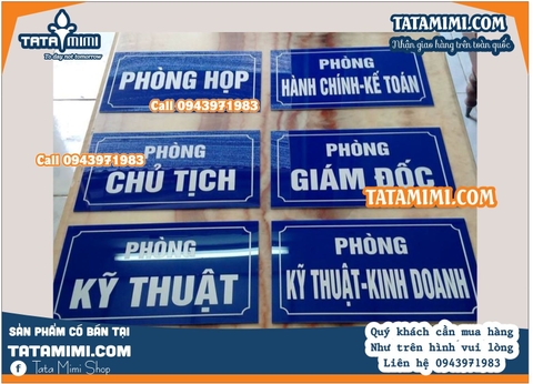 Biển phòng ban inox in decal được không