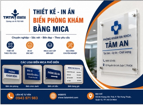 Thiết kế biển phòng khám bằng mica chuyên nghiệp