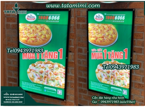 Khung mica treo tường có đèn sáng