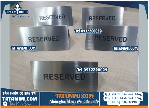 Biển đặt bàn 2 màu inox