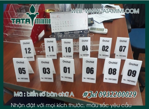 Kệ số bàn mica chữ A-kệ số bàn sản xuất tại TP.Hồ Chí Minh
