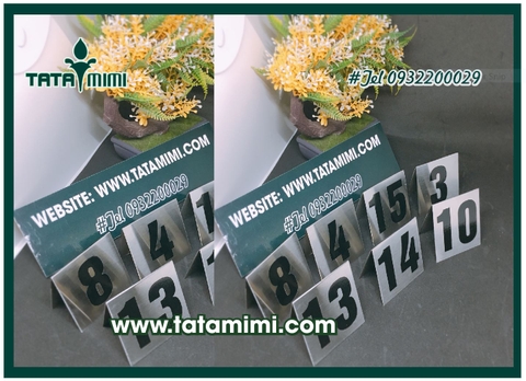 Biển số bàn bằng inox bền sử dụng được lâu dài