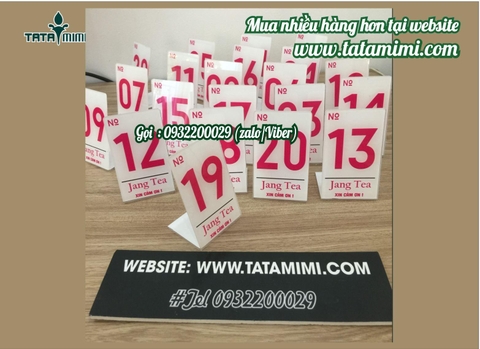 Biển số bàn có mẫu sẵn tại showom