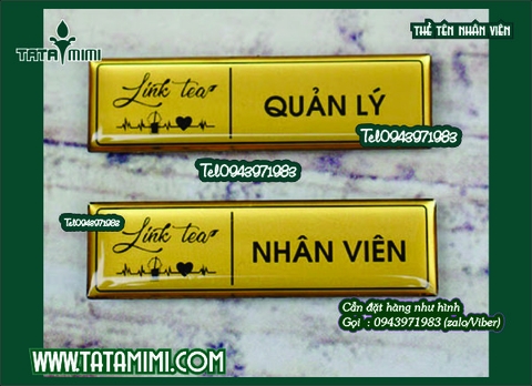 Thẻ tên nhân viên đặt hàng lấy nhanh