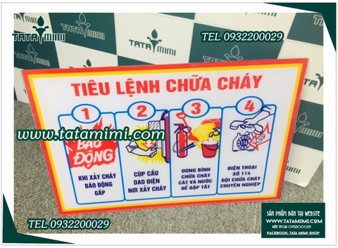 Biển tiêu lệnh chữ cháy mica -Feedback