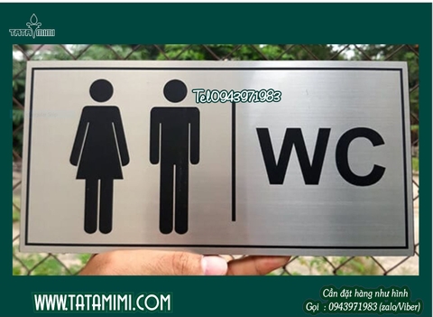 Biển restroom thể hiện sự sang trọng