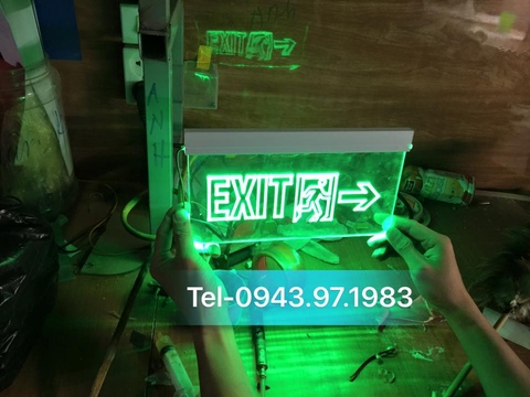 Biển wc- exit led siêu sáng mica