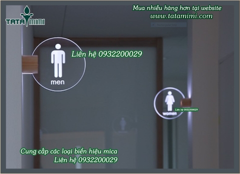 Biển WC led siêu sáng mica