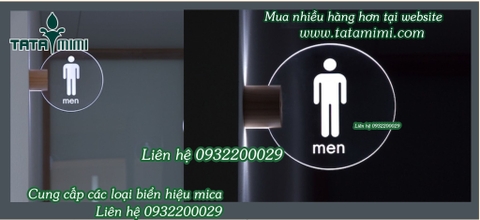 Biển wc hình tròn có led