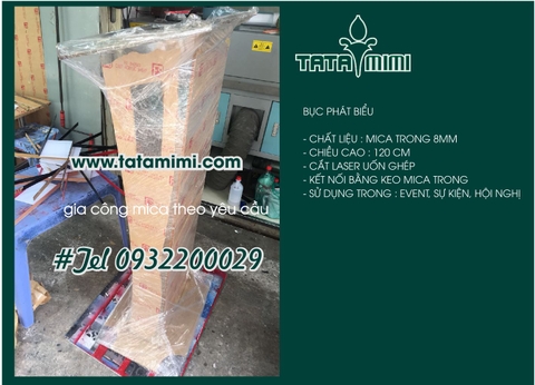 Làm bục phát biểu mica phù hợp cho các sự kiện