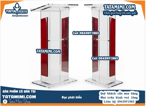 Bục phát biểu mica được lên market trước khi sản xuất