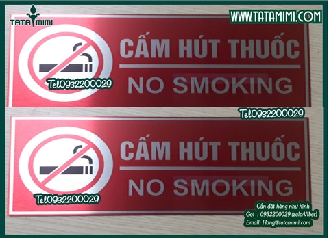 Biển no smoking mica và inox nhiều sự lựa chọn cho khách hàng