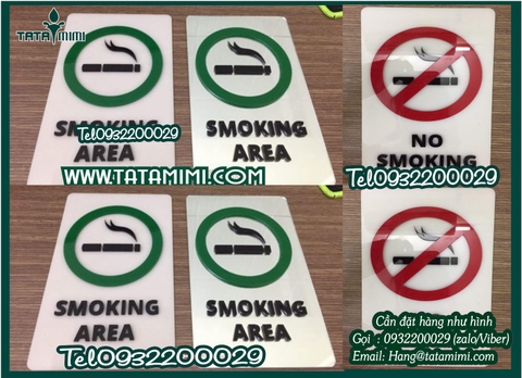 Bảng cấm hút thuốc có 2 loại dán tường và để bàn