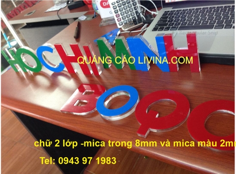 Nhận cắt chữ mica theo yêu cầu bằng máy lasez