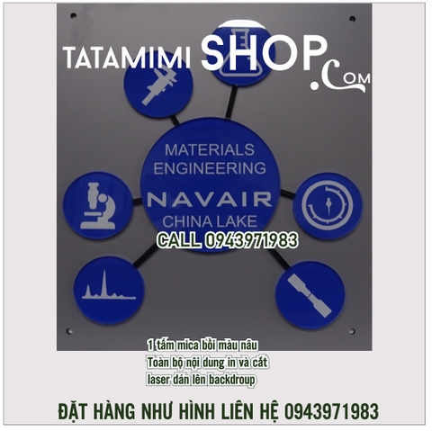 Cắt mica và bồi decal theo file thiết kế