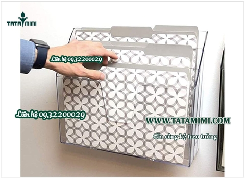Kệ đựng giấy treo tường hoặc để bàn có 3 ngăn