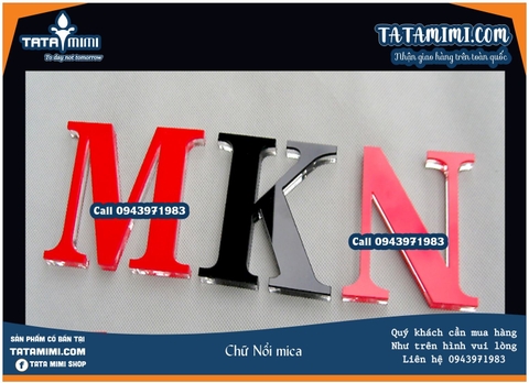 Chữ nổi mica nên làm chân cao bao nhiêu