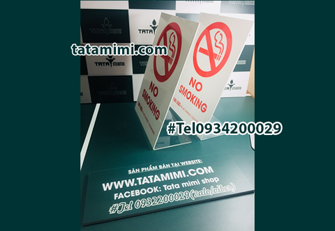 Biển No smoking để bàn treo tường đẹp dễ nhìn