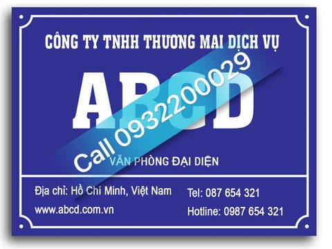 Biển công ty bằng chất liệu mica