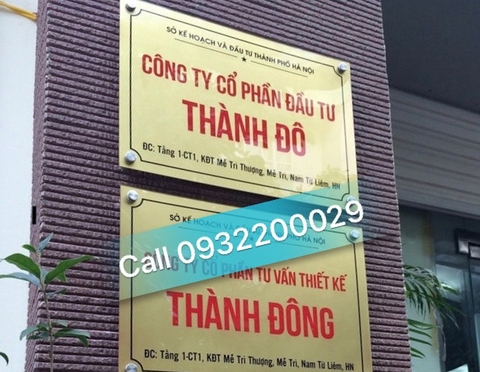 Trình tự làm biển công ty bằng đồng,inox lấy nhanh.