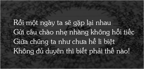 Tại vì sao chúng ta lại gặp nhau giữa dòng đời tấp nập?