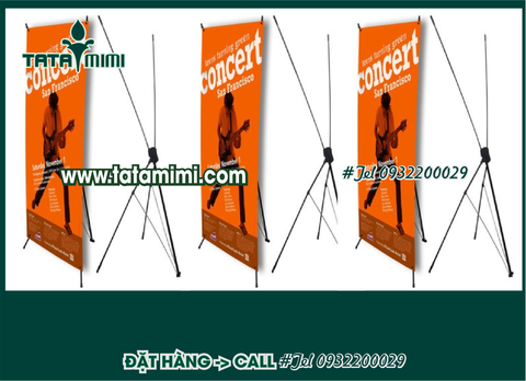 Standee chữ X- Standee giá cuốn có sẵn số lượng lớn