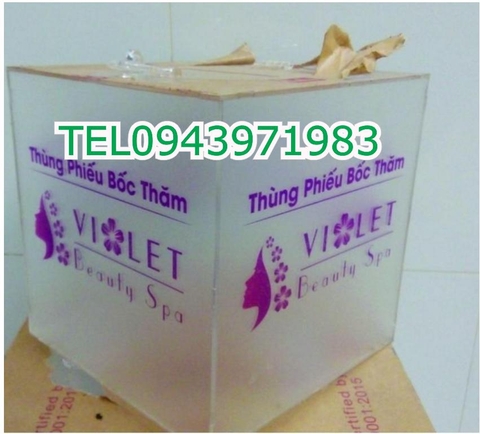 Sản xuất trực tiếp hộp mica bỏ phiếu in decall