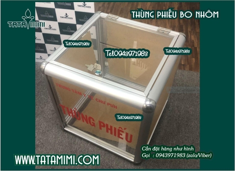 Thùng mica bỏ phiếu bo nhôm sử dụng lâu dài